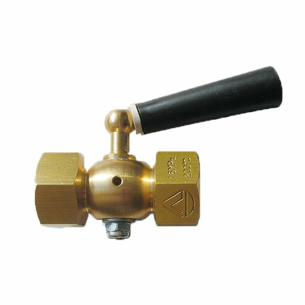 Кран для манометра с ручкой, трехходовой, без фланца М20х1,5/G1/2 (2 ...