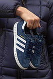 Кросівки Adidas Hamburg Blue White, Адідас Гамбург, Сині, В'єтнам, 40-45, фото 3