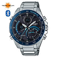 Стальные наручные часы мужские с подсветка Casio Edifice ECB-900D Bluetooth, Водонепроницаемые часы Casio