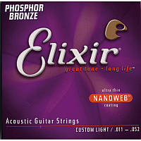 Струни Elixir PB NW CL (11-52) акустика фосфорна бронза