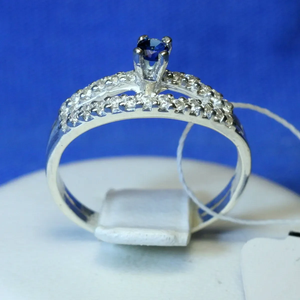 Срібна каблучка Дорожка з фіанітами кс 1293с