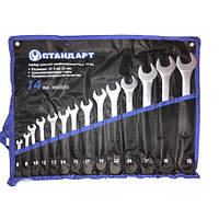 Набір ключів комбінованих 6-32 мм 14 шт. у чохлі СТАНДАРТ-NKK14STA-S