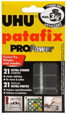 Клеючі подушечки UHU Tac Patafix PROPower надміцні для тимчасового кріплення - 21 шт.