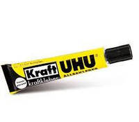 Клей UHU универсальный контактный для сверхпрочного склеивания Kraft Transparent - КРАФТ - 6г
