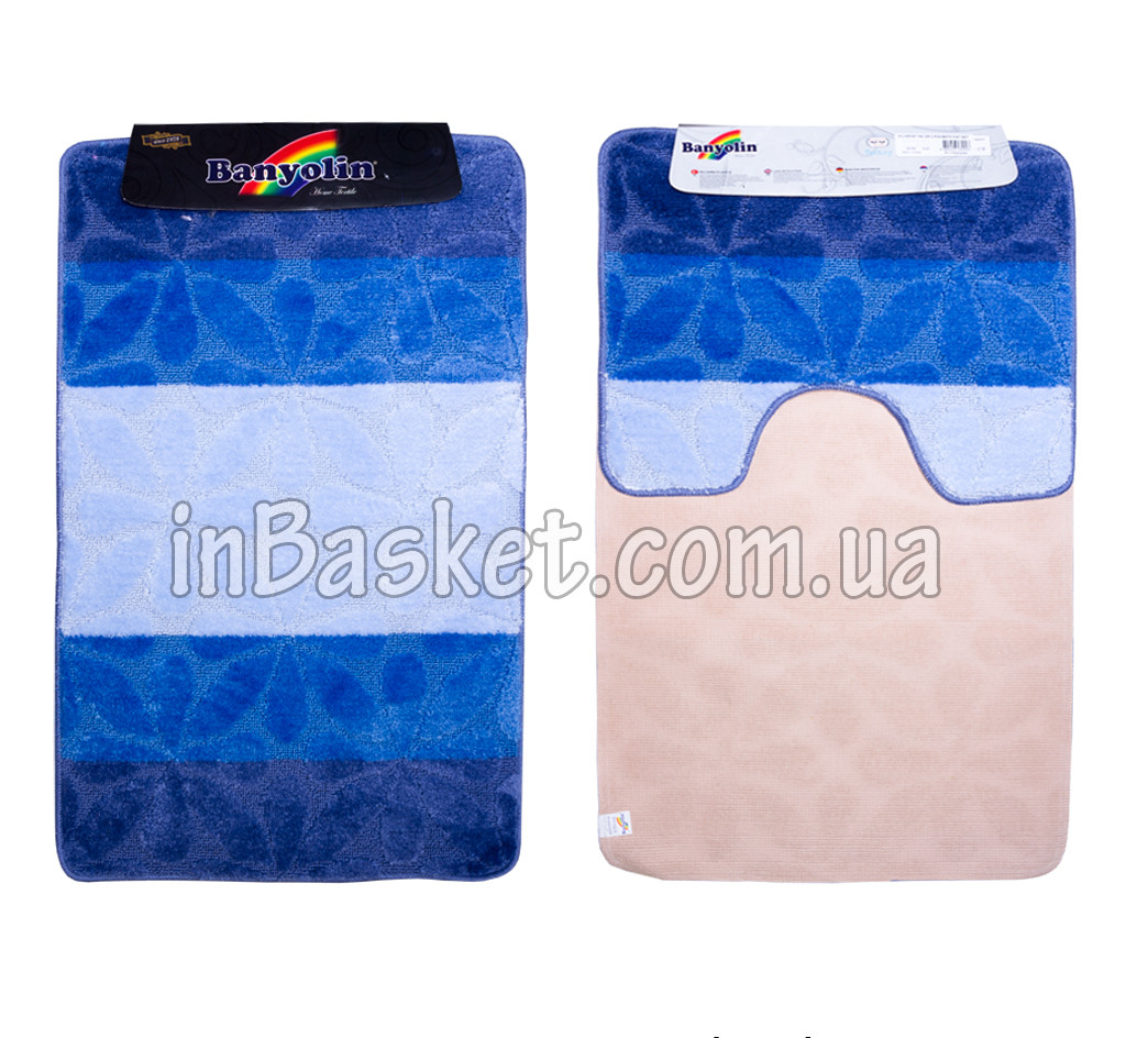 Комплект килимків для ванної "Aquamarine flower"