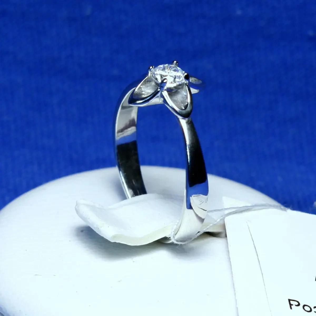 Серебряное кольцо Четырехлистник с фианитом 1965р - фото 2 - id-p388546686