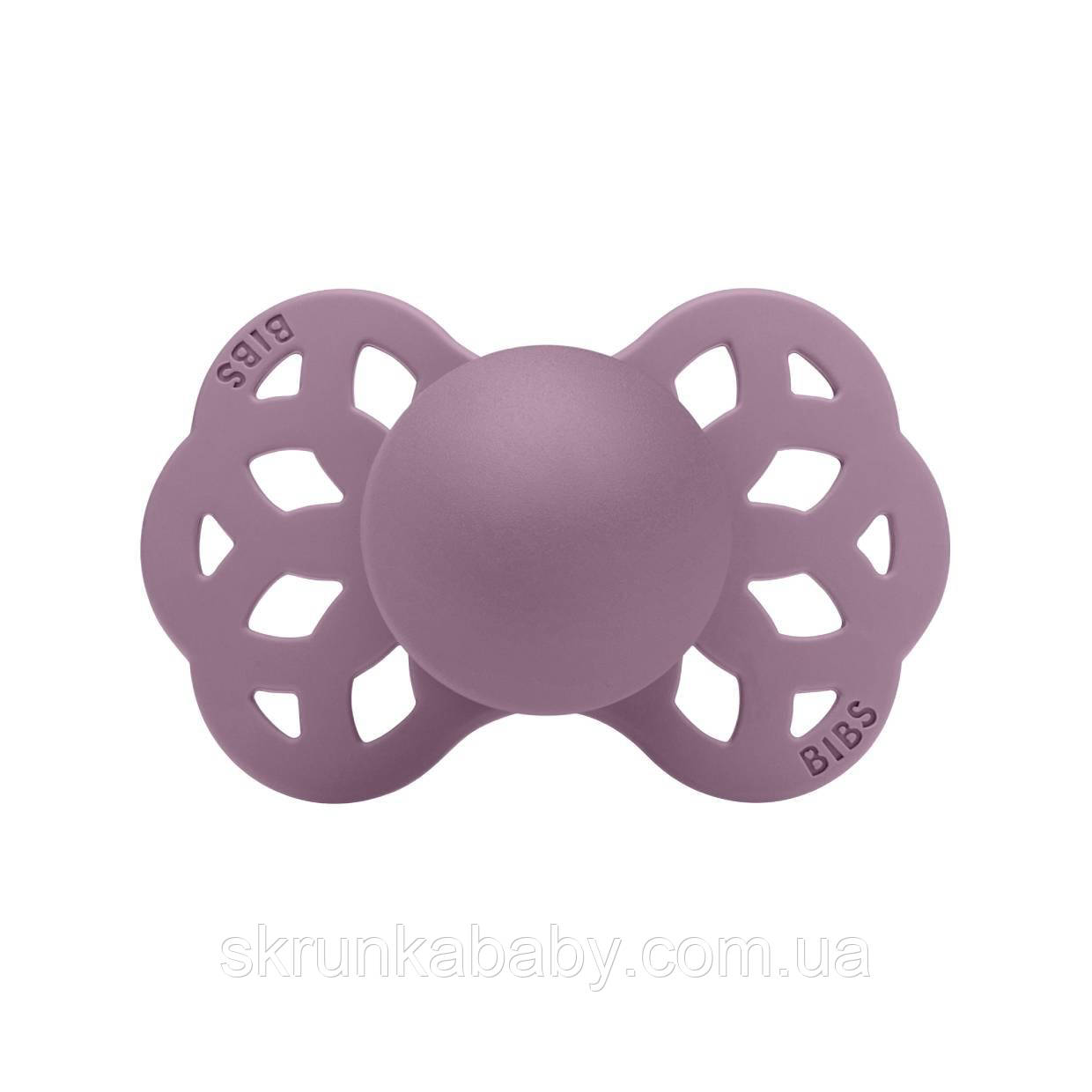 Соска пустушка BIBS Infinity Silicone Anatomical 0-6 міс (анатомічна) – Mauve, фото 1