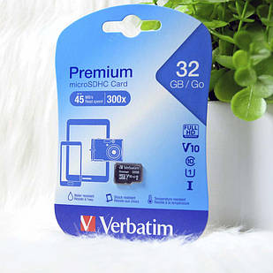 Карта памяти Micro SD Verbatim 32GB class 10