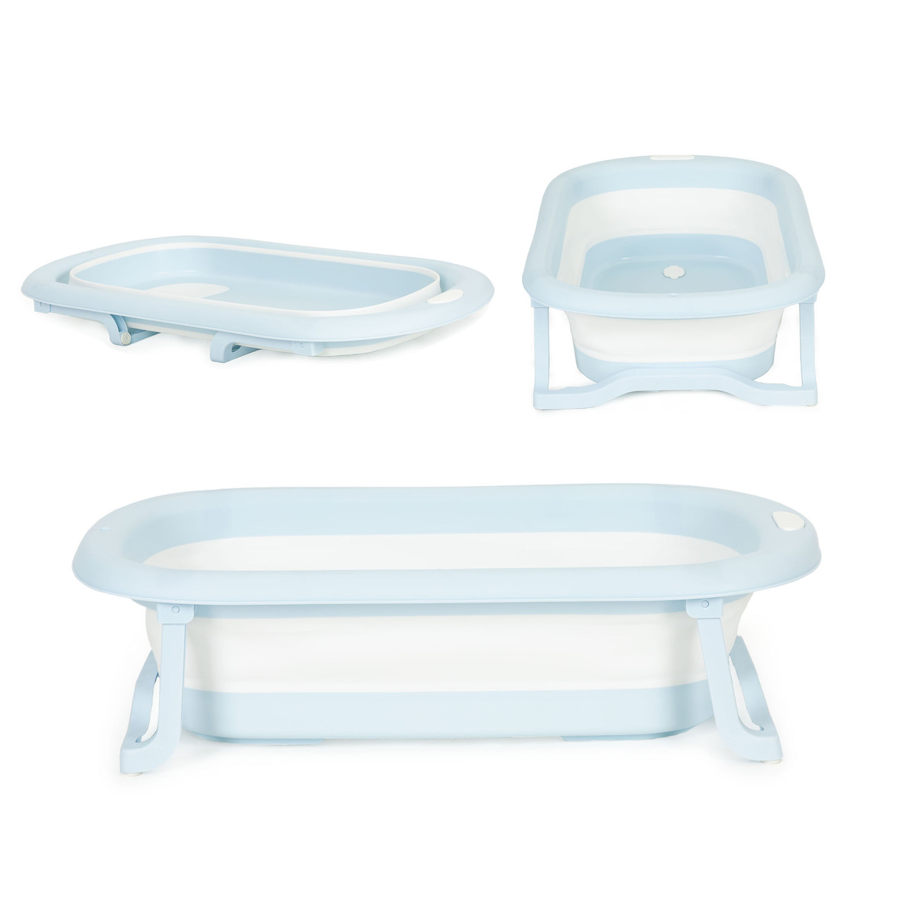 Дитяча ванночка для купання складна зі зливом ECOTOYS HA-B37 GRAY