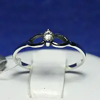Серебряное кольцо Миниатюра с фианитом 1004