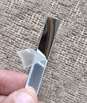 Дзеркальні пластикові наклейки смужки Срібні 1 м х 1 см 3 шт набор, фото 4