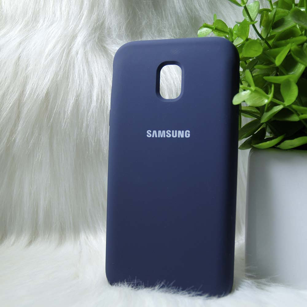 Силіконовий чохол Original Silicone Case Samsung J330/J3 2017 Dark blue (темно-синій)
