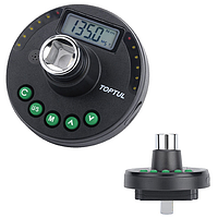 Цифровий динамометричний адаптер TOPTUL + шкала довороту 1/2" 17-340 Нм DTA-340A4