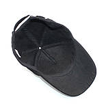 Зимова кепка тепла бейсболка чорна з флісовою підкладкою та вишивкою Герб Тризуб Black, фото 4