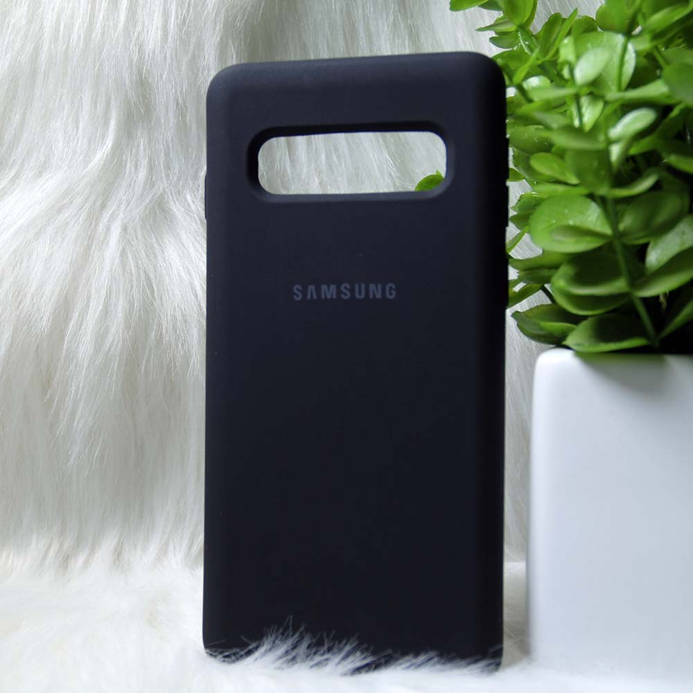 Чохол силіконовий для Samsung G975 / S10+ закритий низ чорний "Original Silicone case"