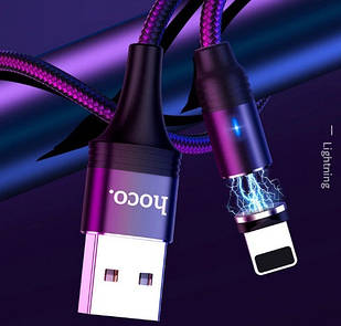 USB Кабель Hoco U28 магнітний Lightning 1.8 A 1м