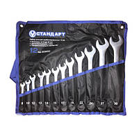 Набір ріжково-накидних ключів 12 од. (8-30 мм) у чохлі СТАНДАРТ NKK12STA-S