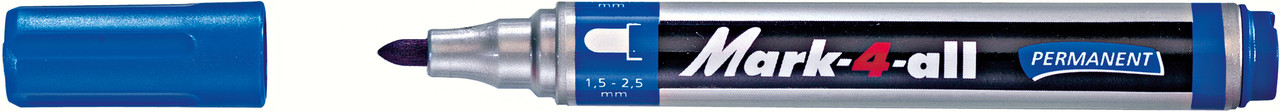 Маркер перманентний синій STABILO MARK-4-ALL, з пулевидным наконечником 651/41 390319
