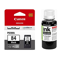 Картридж Canon PG-84 Black + Чорнило ColorWay CW-CW445BK01 100мл