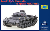 Пластикова модель 1/72 UM 291 німецький танк Sd.Kfz. 141 Pz.Kpfw. III Ausf. F