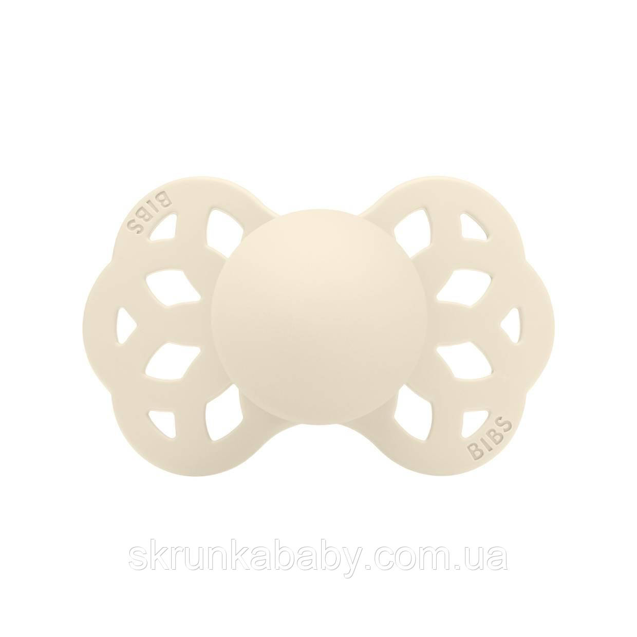 Соска пустушка BIBS Infinity Silicone Anatomical 0-6 міс (анатомічна) – Ivory, фото 1