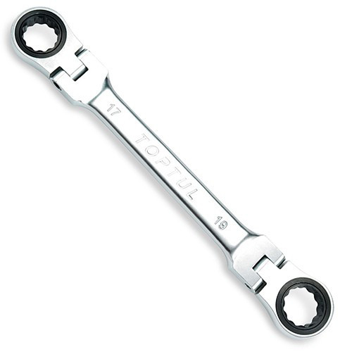 Ключ накидний із тріскачкою та шарніром TOPTUL 17х19 мм AOAE1719, фото 1