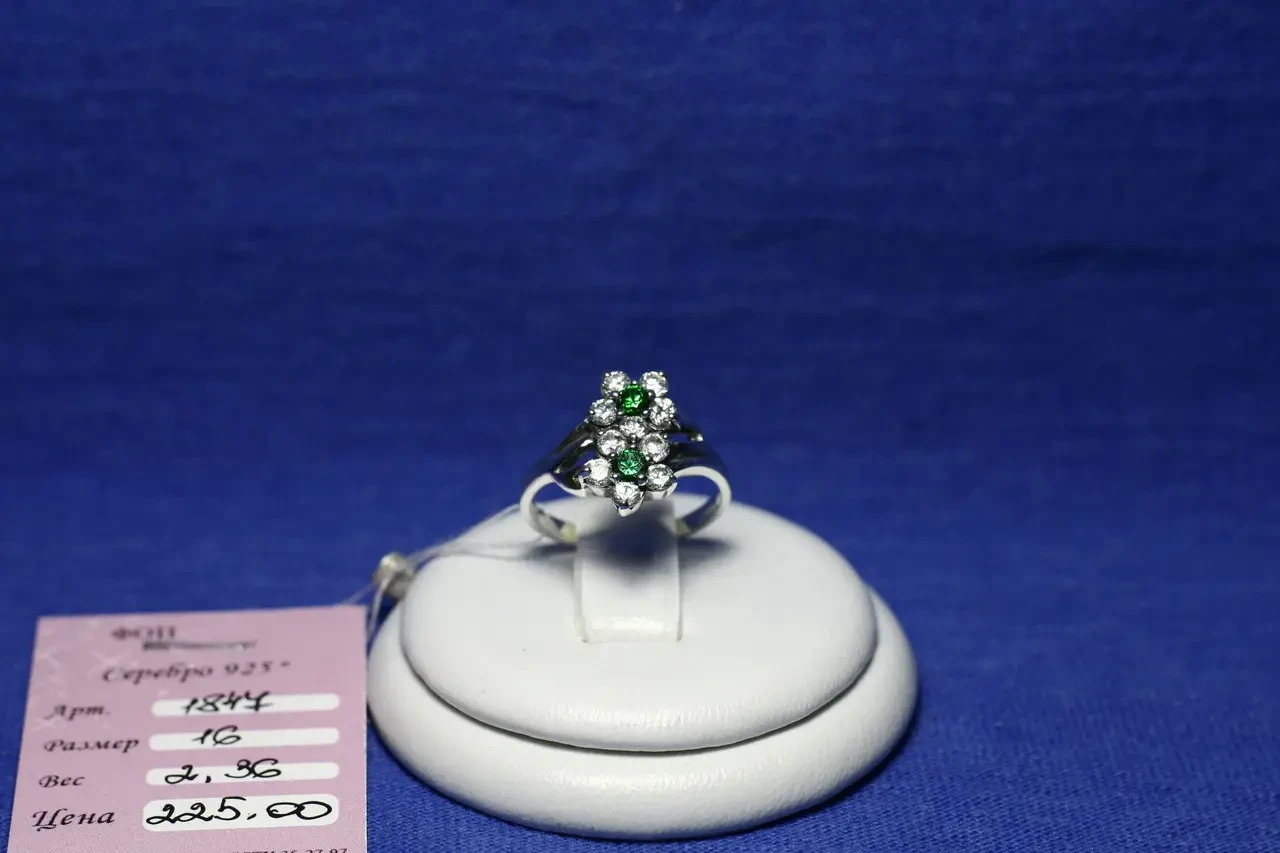 Серебряное кольцо с фианитами Соцветие 1847 - фото 5 - id-p187089332
