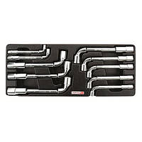 Набір ключів торцевих Г-обр. 8-19 мм 10ед. (в ложементі) TOPTUL GAAT1002