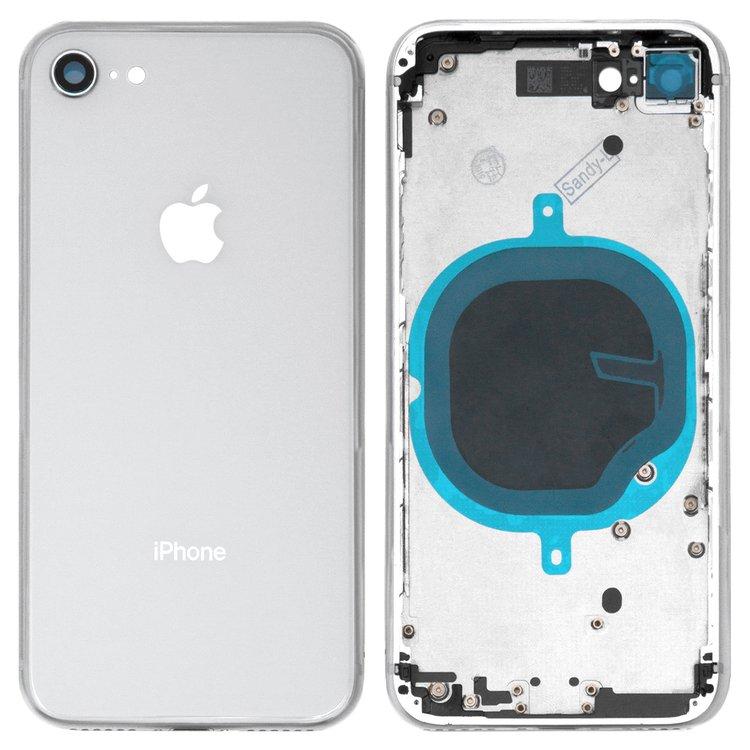 Корпус для iPhone 8, з утримувачем SIM-карти, з бічними кнопками, білий