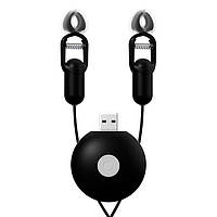 Зажимы для сосков с вибрацией "GALAKUin" USB 10 режимов - Черный - Садо-мазо