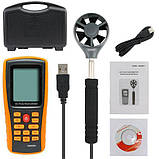 Анемометр професійний USB 0,3-45 м/с, 0-45 °C BENETECH GM8902X, фото 3