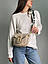 Жіноча сумка Marc Jacobs Small Saddle Bag Beige (бежева) маленька молодіжна стильна сумочка KIS02187 vkross, фото 8