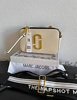 Женская сумка Marc Jacobs Light Beige Premium (бежевая) модная маленькая сумочка для девушки Gi91028 vkross