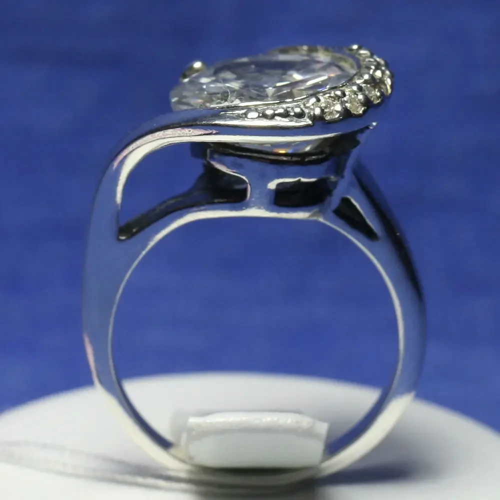 Серебряное кольцо с круглым фианитом 1041 - фото 2 - id-p170157186