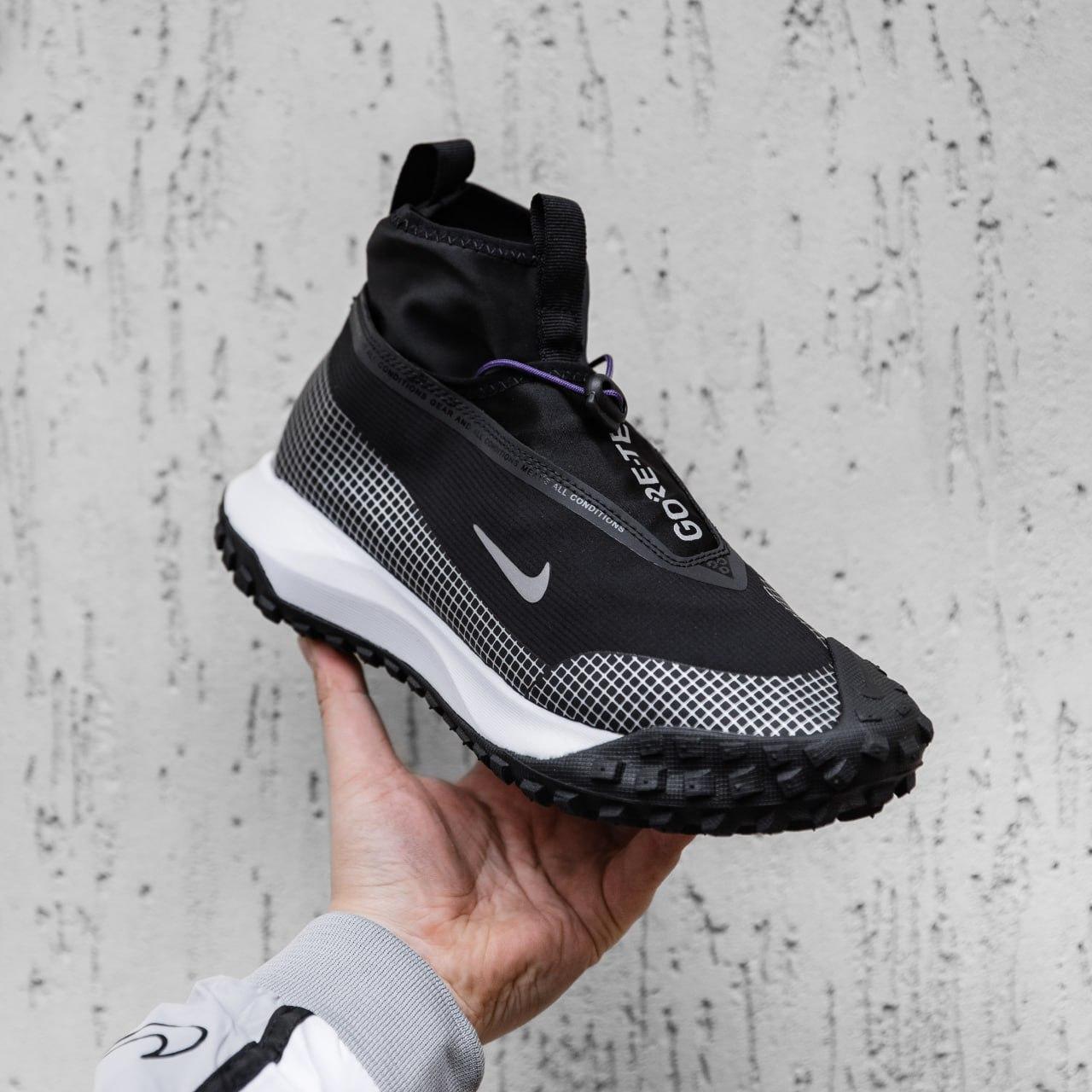 Чоловічі зимові кросівки Nike ACG Mountain Fly Gore-Tex (чорно-сірі) стильні кросівки 2515 Найк vkross, фото 1