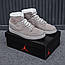 Чоловічі зимові кросівки Nike Air Air Jordan 1 Retro Grey Winter (сірі) високі замшеві на хутрі art 2520 vkross, фото 6