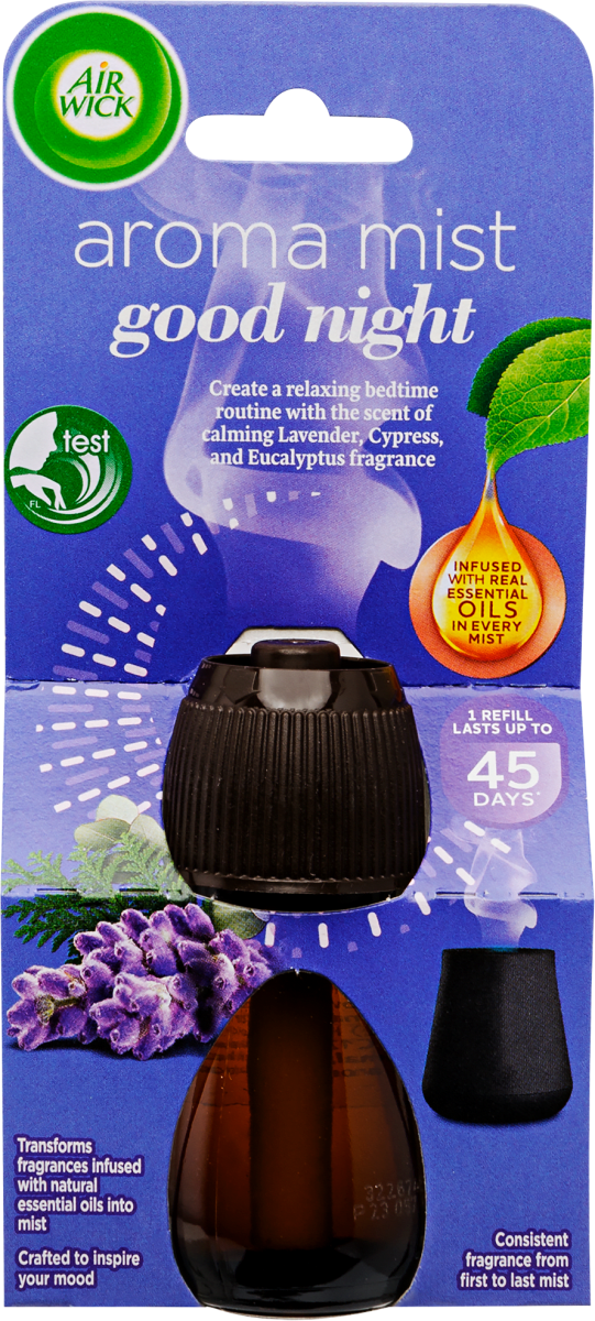 Запаска для електричного освіжувача повітря Air Wick Aroma Mist Good Night змінний флакон, фото 1