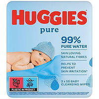 Серветки вологі Huggies Ultra Comfort Pure 2+1 (56 х 3 шт)