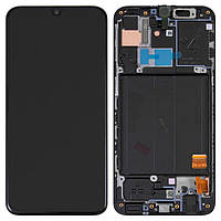 Модуль для Samsung Galaxy A40, черный, дисплей + сенсор с рамкой Original