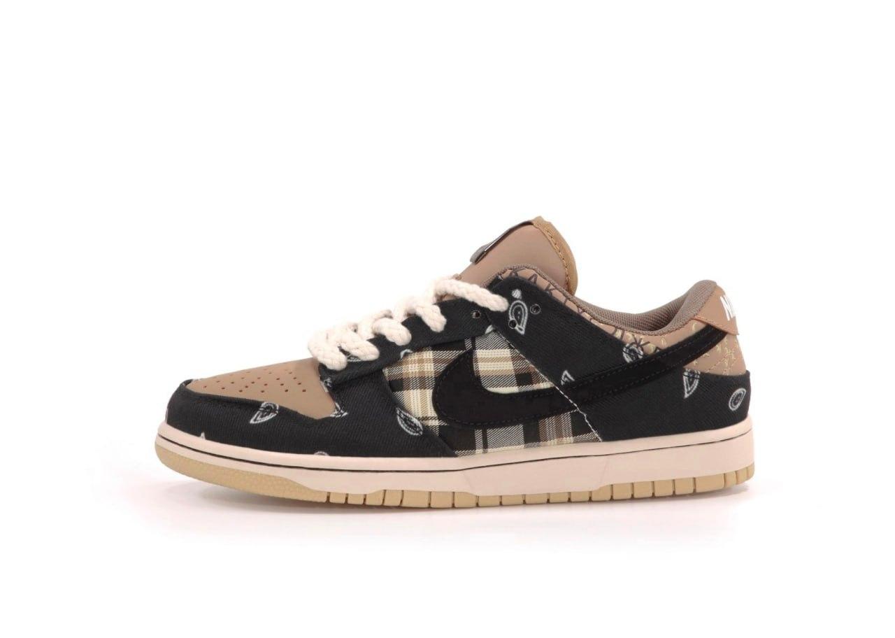 Чоловічі кросівки Nike Dunk Cactus Jack (бежеві з чорним) зручні осінні стильні кеди К12532 vkross