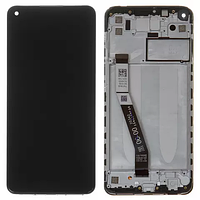 Модуль для Xiaomi Redmi Note 9, серый, с сенсорным экраном с рамкой Original