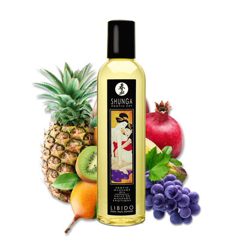 Масажна олія Shunga Erotic Massage Oil з ароматом екзотичних фруктів 250 мл INTERSHOP