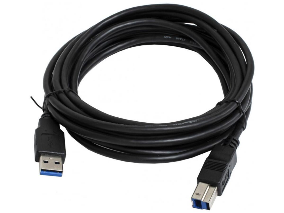 Кабель для принтера Patron USB-A to USB-B 3M Black, фото 1