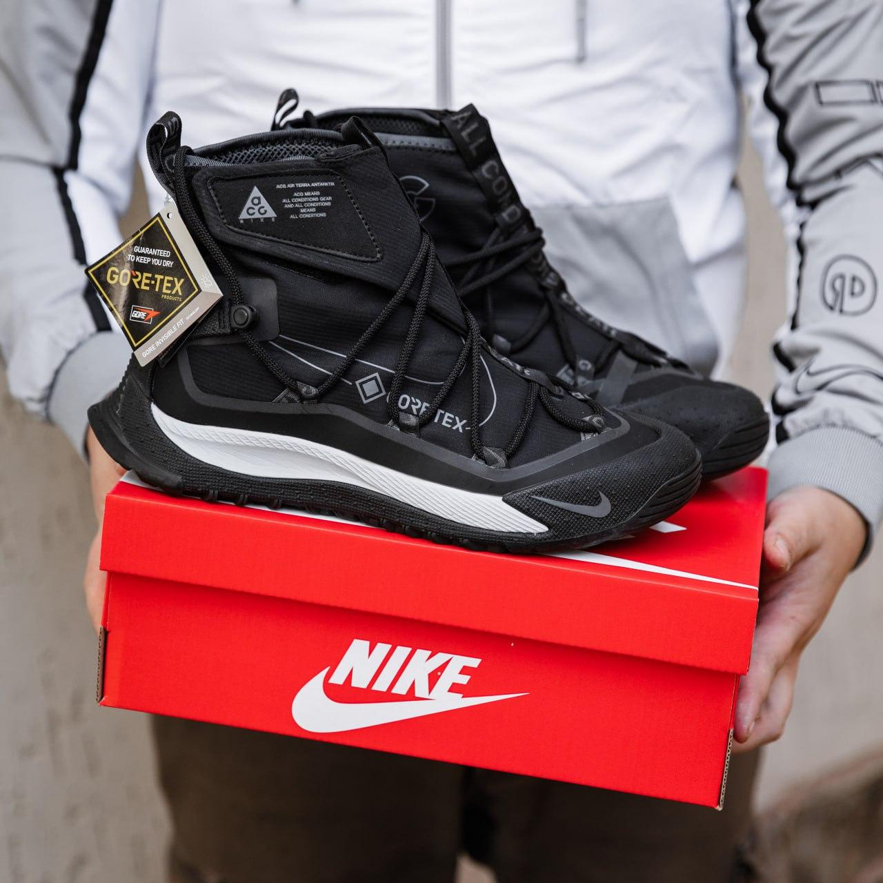 Чоловічі спортивні кросівки Nike ACG Air Terra Antarktik GORE-TEXBROWN (чорні) повсякденні кроси 2526 Найк vkross