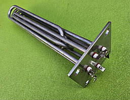 Блок-тен KAWAI нержавійка 9000W / 230V (підключення - "зірка") / довжина L=330мм / на фланці 100мм*100мм до електрокотлів