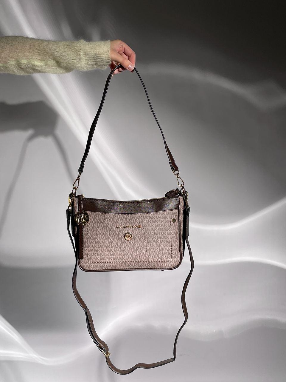 Жіноча подарункова сумка клатч Michael Kors Jet Set Medium Grey (сіра) KIS12124 стильна сумочка на ремені vkross