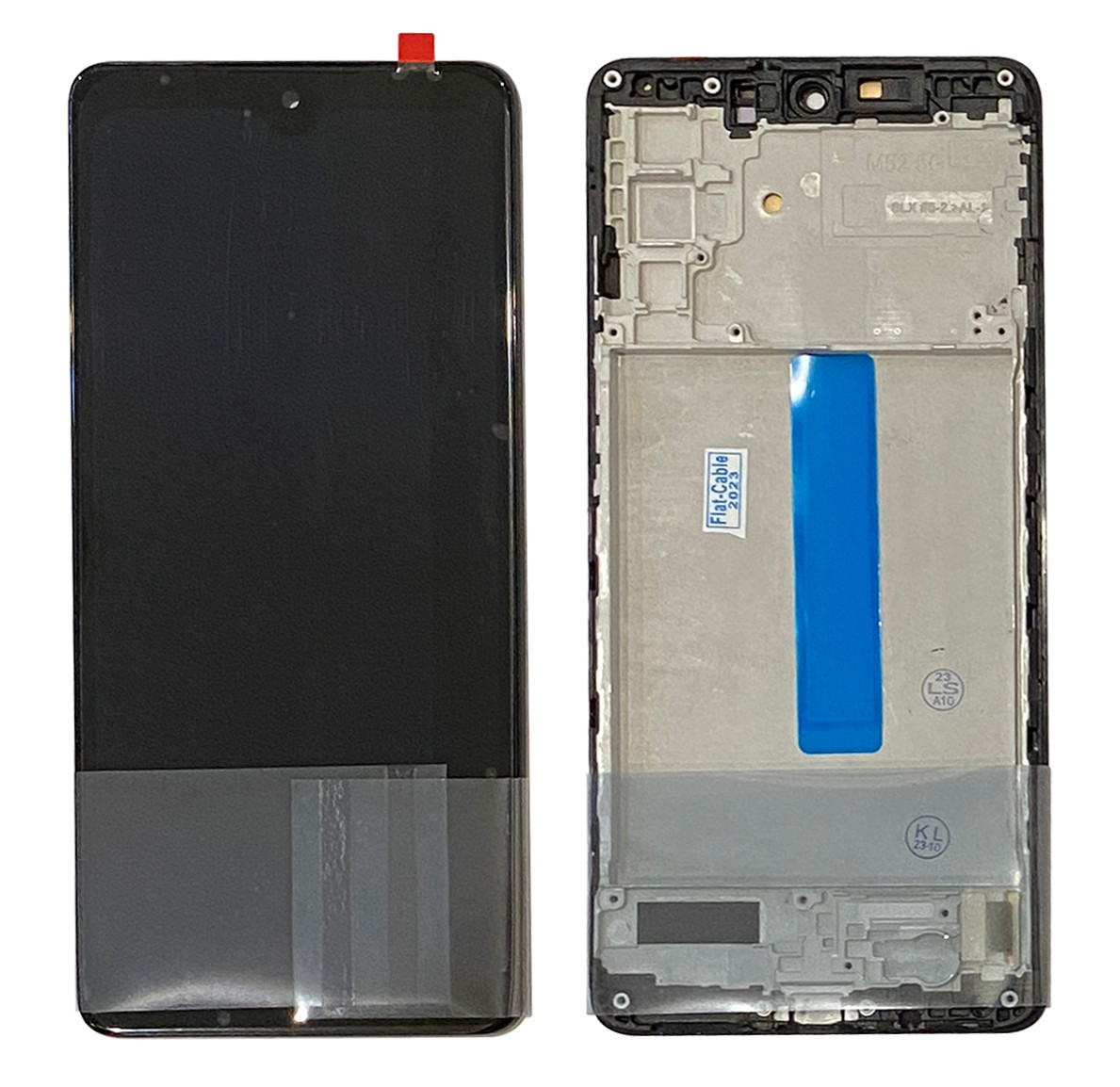 Дисплейний модуль (екран) для Samsung M526 M52 5G Чорний LCD OLED з Рамкою (PRC) (Широка рамка)