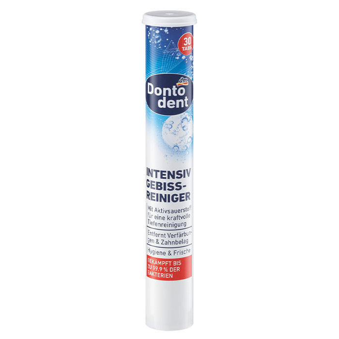 Таблетки для очищення протезів Dontodent Intensiv Gebiss-Reiniger 30 шт, фото 1