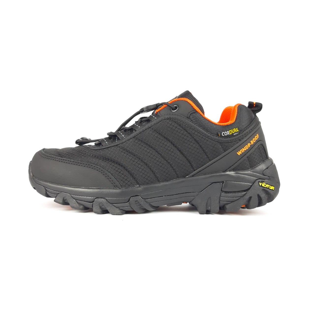 Чоловічі зимові кросівки Merrell Vibram Cordura (чорні з жовтогарячим) непромокаючі термо кроси О3934 vkross