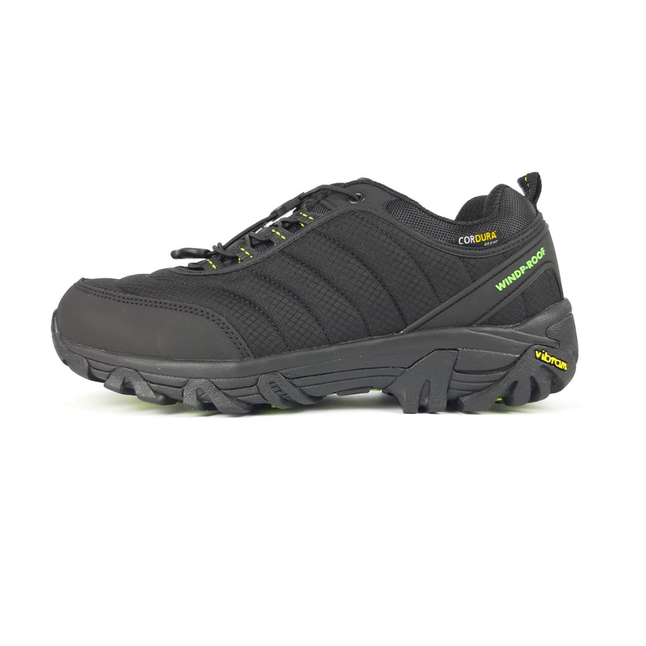 Чоловічі зимові кросівки Merrell Vibram Cordura (чорні із салатовим) непромокальні спортивні кроси О3935 vkross